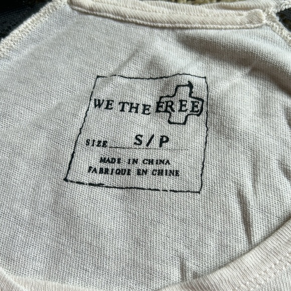 We The Free jersey type T-shirt w/lace. Size S - Picture 3 of 8